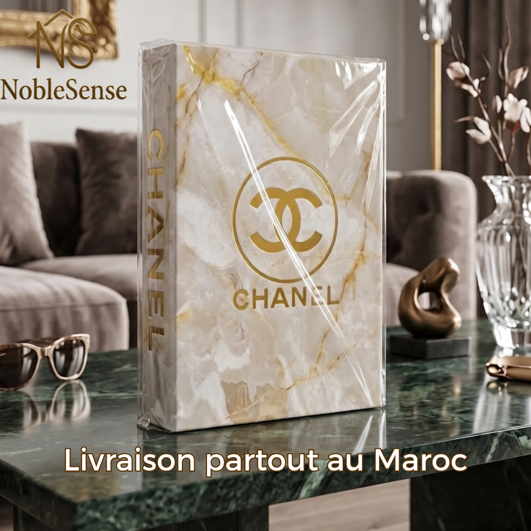 Livre Décoratif Chanel Rose Marbre