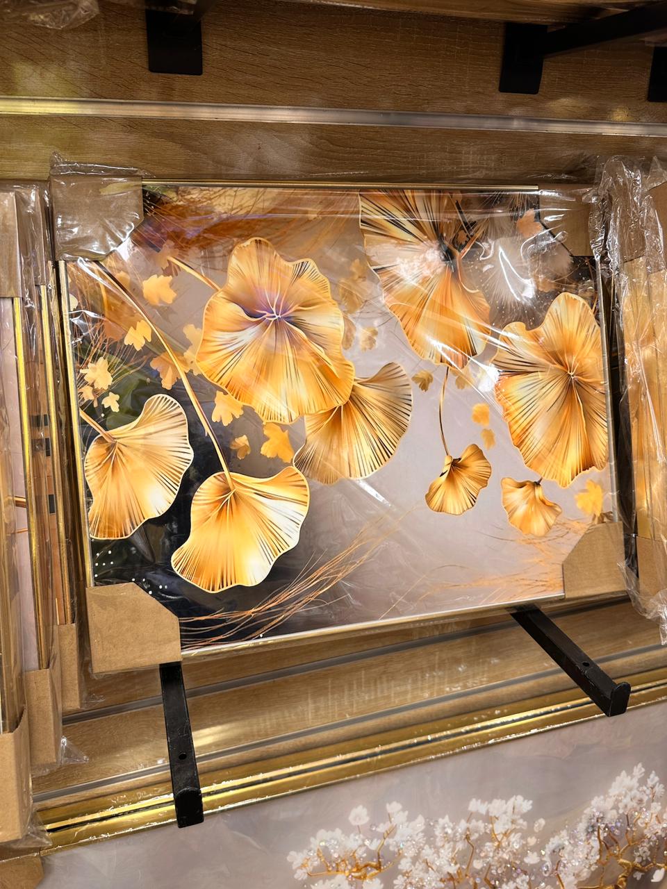 Cache-Compteur Feuilles de Ginkgo Dorées