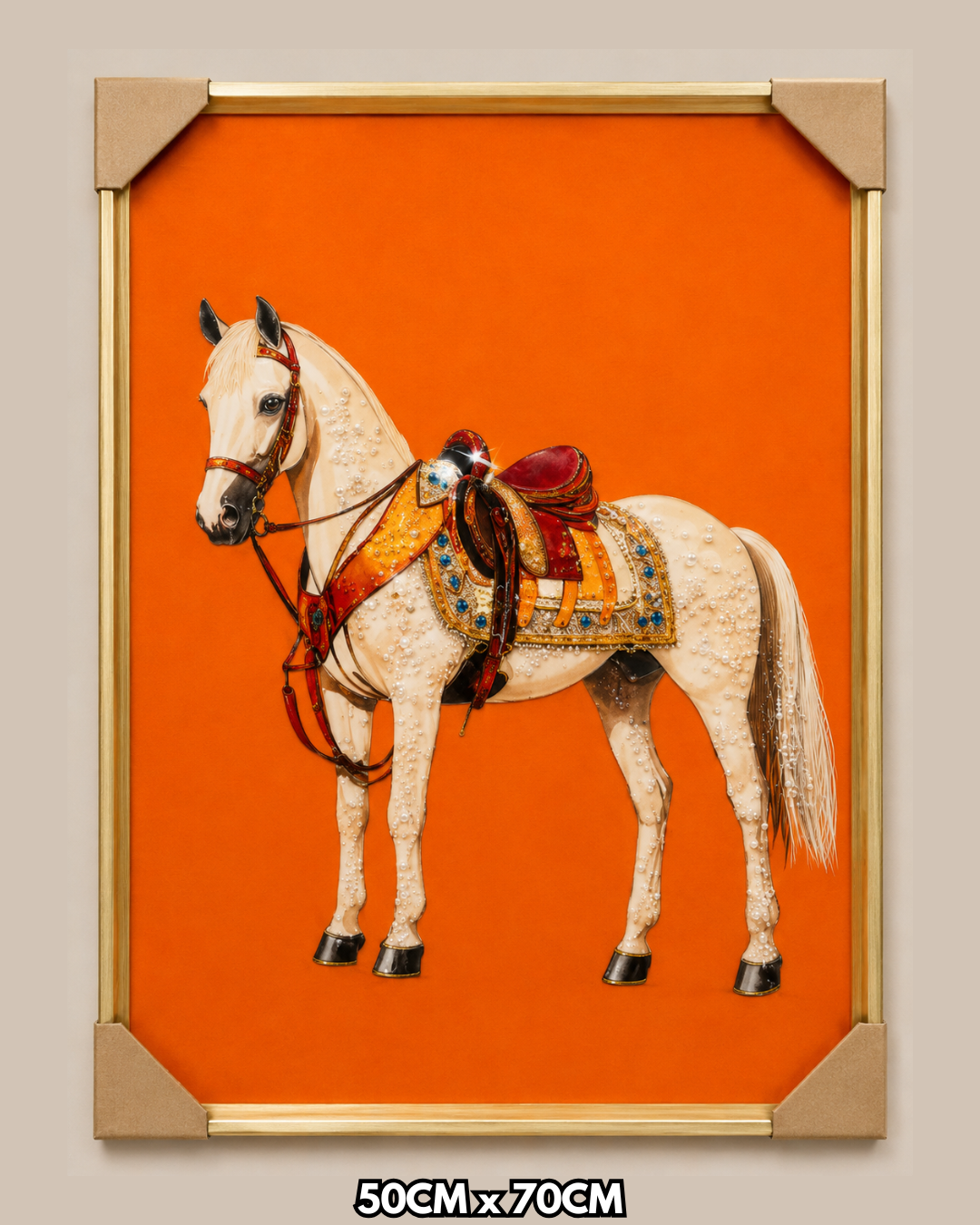 Cheval Blanc Harnaché