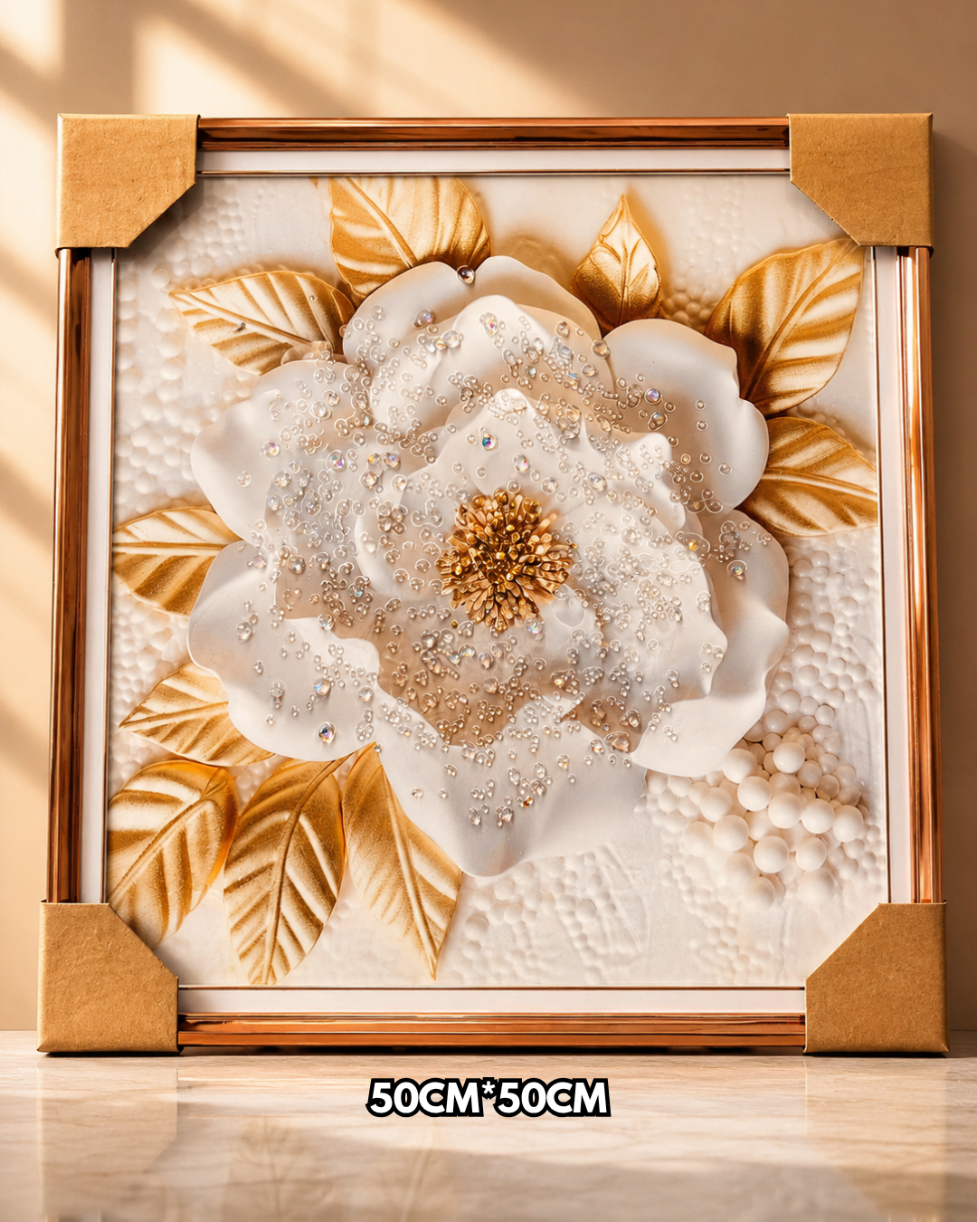 Pivoine Blanche Sculptée